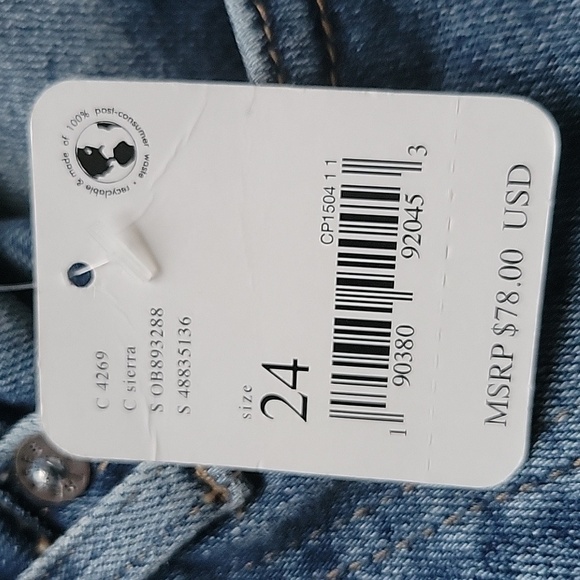 We The Free Free People Raw Hem High-Rise Super Skinny Jegging Jeans Sz 24 NWT - Picture 10 of 15